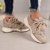 Fashion Women Sneakers New Breathable Mesh Platform Sneakers Women Casual Lace Up Outdoor Designer Shoes Comfortable Low Top Women Shoes