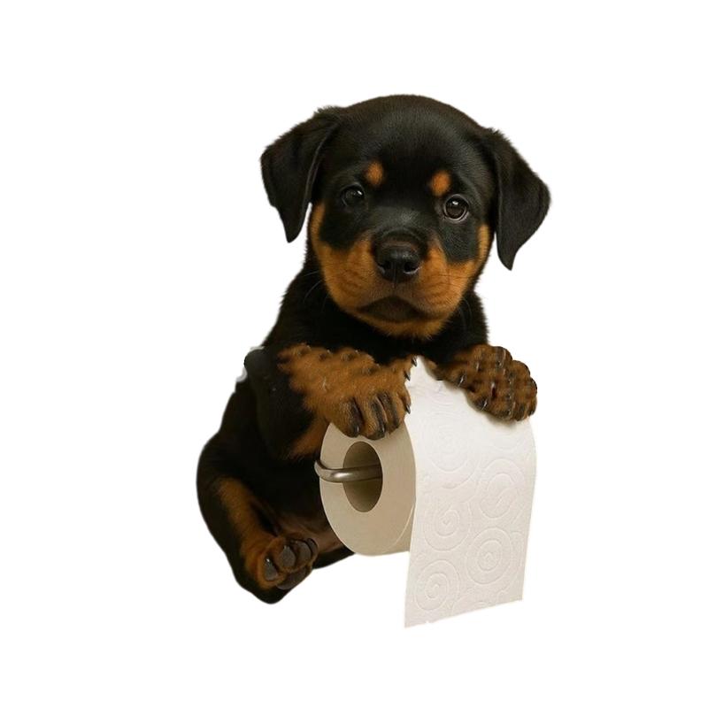 Eleganter Hunde-Design Harz Taschentuchspender Vielseitige Badezimmer-Küchen-Dekorationen Langlebiges Haushaltsartikel für den täglichen Gebrauch