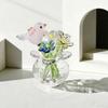 Handcrafted Floral Sculpture Hand-blown Glass Flower Bouquet Vase Mini Floral Decoration For Home Room Handmade Simulation