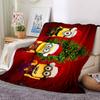 1Pc Christmas Minions Snowscape Blanket Soft Throw Blanket For Home Bedroom Bed Sofa Travel Office Solid Christmas Blanket