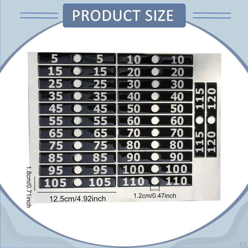 Weight Stack Labels Tags,5-120 Number Stickers for Gym Sporting Goods Fitness