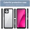 Funda TPU Transparente Colorida para T-Mobile Revvl 7 Pro Cubierta Protectora Transparente a Prueba de Golpes Cubierta de Protección Total