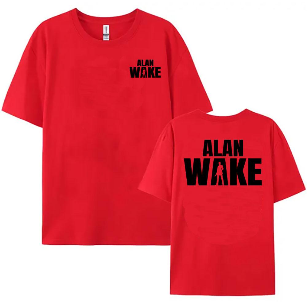 Alan Wake 2 Koszulka z nadrukiem Koszulki bawełniane z krótkim rękawem Streetwear Unisex Luźny codzienny T-shirt z okrągłym dekoltem Góra