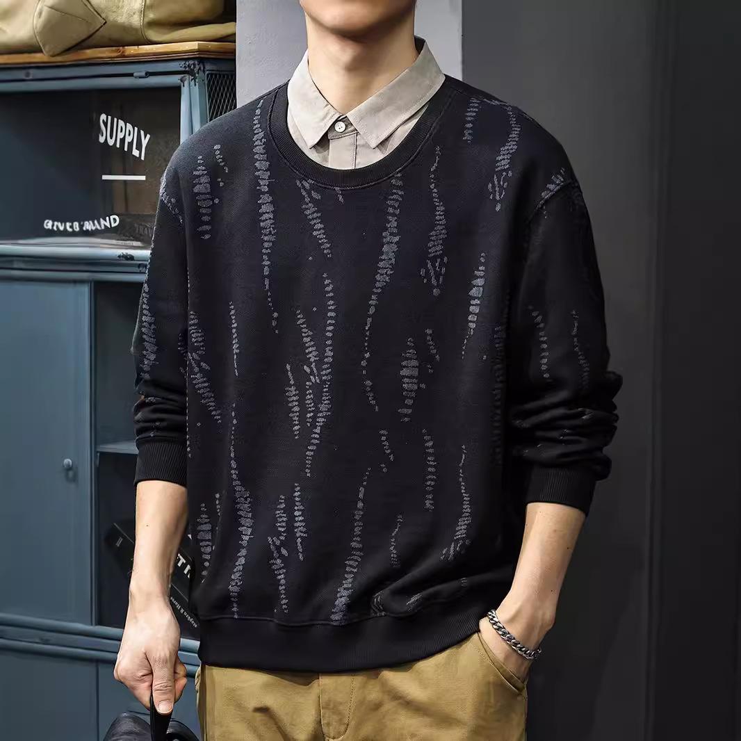 Осенняя имитация двухсекционного свитера с воротником-рубашкой — фото 5