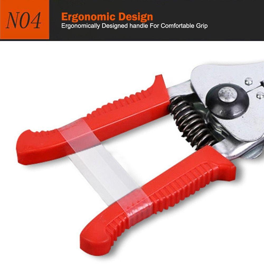 Steel Automatic Cable Stripper Red&Silver Stripping Pliers Wire Stripper  Cable Installation