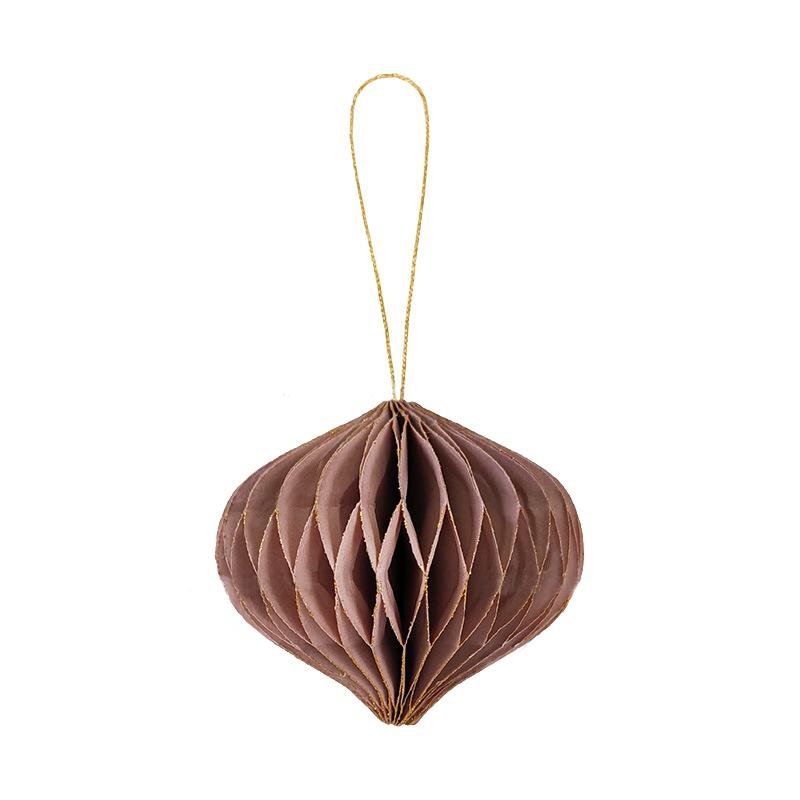 

Новый Рождественский Шар Подвесное Украшение Мини Бумажные Соты Подвески Домашние Рождественские Украшения Новогодний Подарок 2025 2 PCS розовый