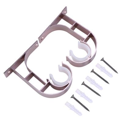 2 Pcs Aluminium Alloy Ceiling Curtain Rod Holder Rod Brackets For