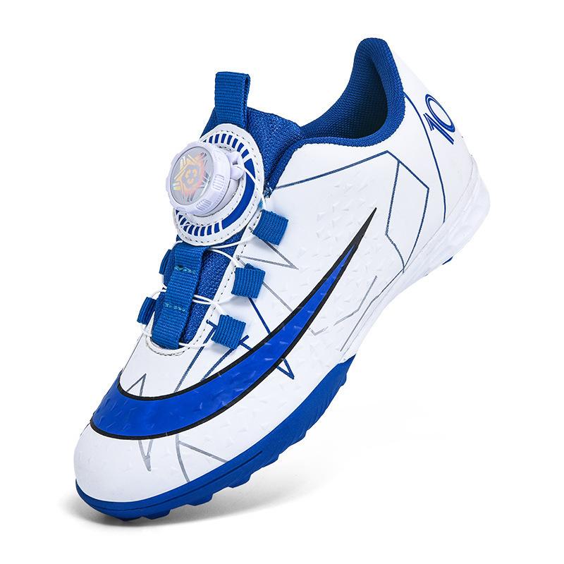 Artificial Turf Nailed Shoes Leather Foot Student Training Buckle Non-slip Soccer Shoes Children Spinning Teen