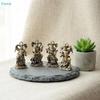 Messing Vier Himmlische Könige Statue Anhänger, Vintage Mini Buddhistische Gottheit Charms für Schmuckherstellung & Feng Shui Dekoration