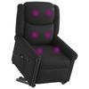 VidaXL Reclining Massage Chair Shiny Black Faux Leather, Lift Recliner, Recliner Chair for 3303420
