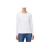 Calvin Klein Jeans Logo Straight Cut Long Sleeve T-Shirt Women Tops Bright-White J225484-YAF