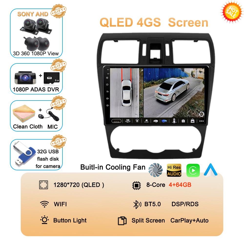Android 14 Car Stereo Radio For Subaru Forester 4 SJ XV 2012-2015 4G Multimedia Video Player Navigation GPS Carplay 360 Camera