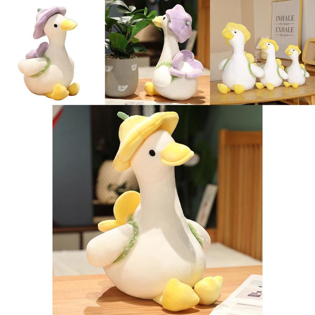 Cute Yellow Duck Plush Toy With Hat Perfect For Kids' Birthdays
