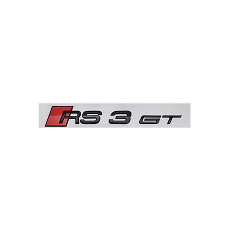QR5 ABS Rear Trunk Emblem for M5 RS3 RS4 RS5 RS6 RS7 RS8 GT Logo Auto Side Letter Badge Stickers Exterior Decoration