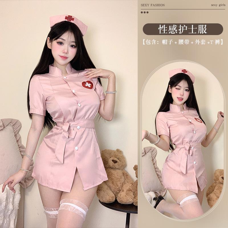 Erotic Lingerie Sexy Nurse Outfit Deep Hot Cosplay Pure Lust Passion Suit Bed Flirting Cos