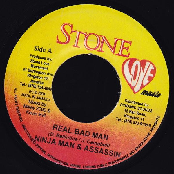 

7-дюймовая пластинка NINJAMAN & ASSASSIN - Real Bad Man none Stone Love Musi 2004 Ямайка Регги, Ска и Даб Б/у
