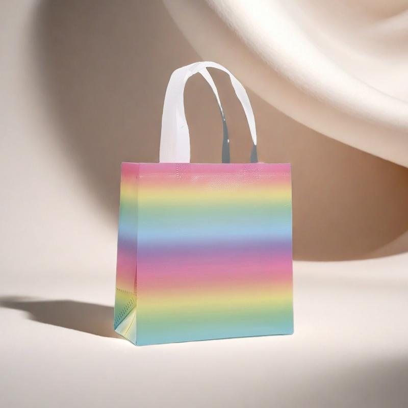 StoBag rainbow gradient gift wrapping bags for sweets reusable colorful tote birthday baby shower candy treat party favors