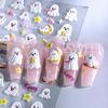 1/3pcs 5D Embossed Halloween Nail Stickers Cute Skull Pumpkin Ghost Spider Nail Silder Decals Nail Supplies Manicure Decoration