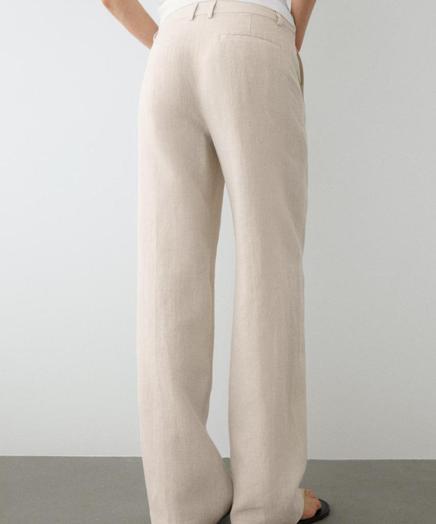 Masimodutti 100% Linen Relaxed Fit Pants