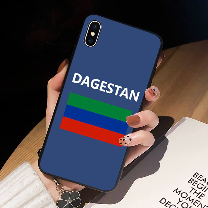 

Чехол для телефона с флагом Дагестана для iPhone 11 12 Mini 13 Pro XS Max X 8 7 6s Plus 5 SE XR iPhone12PROMAX