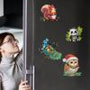 6Pcs Acrylic Christmas Santa Claus Diamond Art Fridge Magnet Diamond Painting Refrigerator Magnet for Adults Kids Beginners