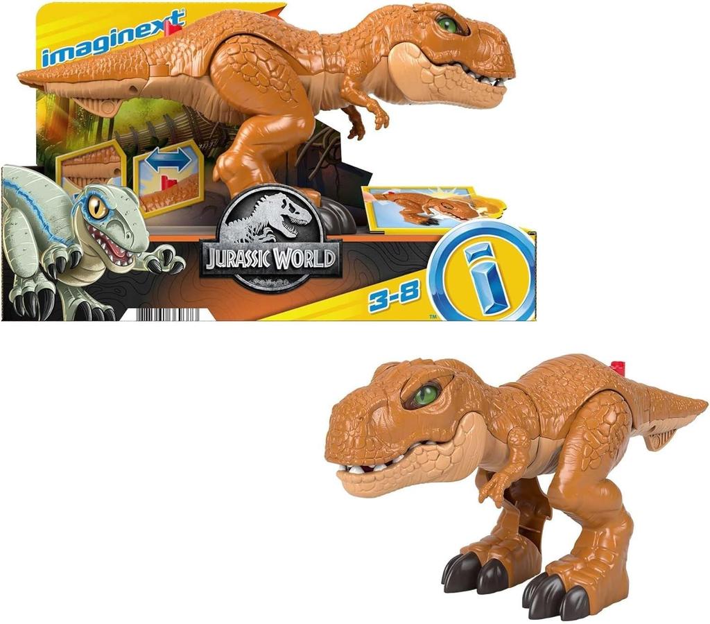 Fisher Price Imaginext Jurassic World WORLD New length years old and HFC04 Brown Medium T-Rex <JURASSIC Ruler> [Total approx. 36cm] [3 up]