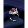 Fashion 5 Karat Artificial High Carbon Diamond Pigeons-Blood Ruby Ring Female Luxury Elegant Fancy Normcore Style Ring