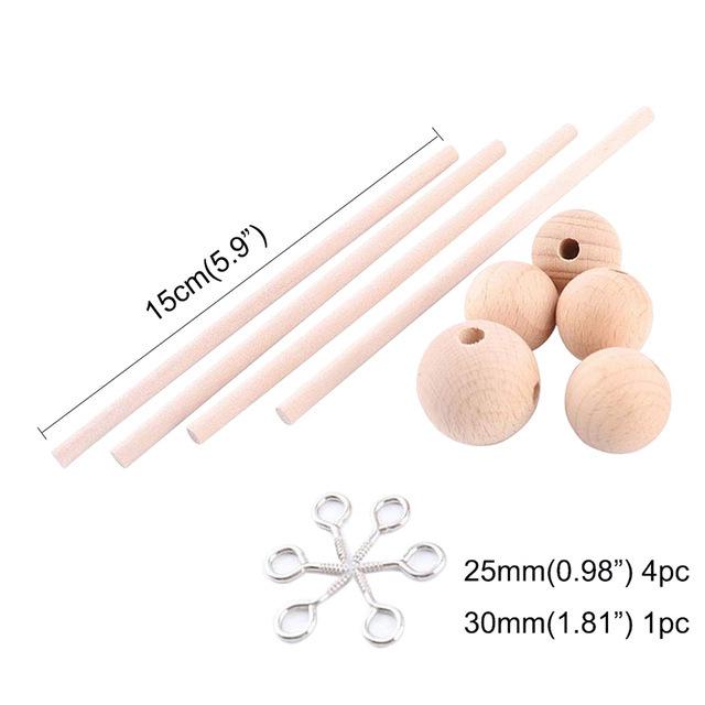 

Bite Bites 1 набір Дитяча дерев яна вішалка Мобільна підвіска на ліжечко Каркас Підвіска для ліжка Музична карусель для новонароджених Аксесуари для DIY рукоділля Дитяча іграшка Дитячі товари