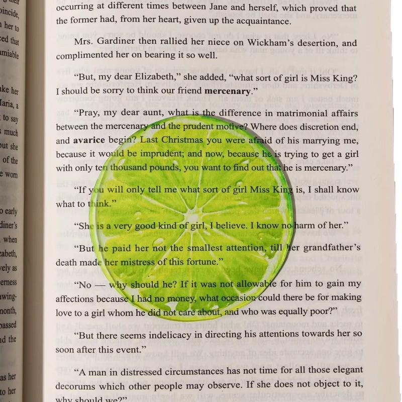 Acrylic Grape Tomato Apple Bookmark – Cute, Transparent, High-End Student Gift and Reading Marker