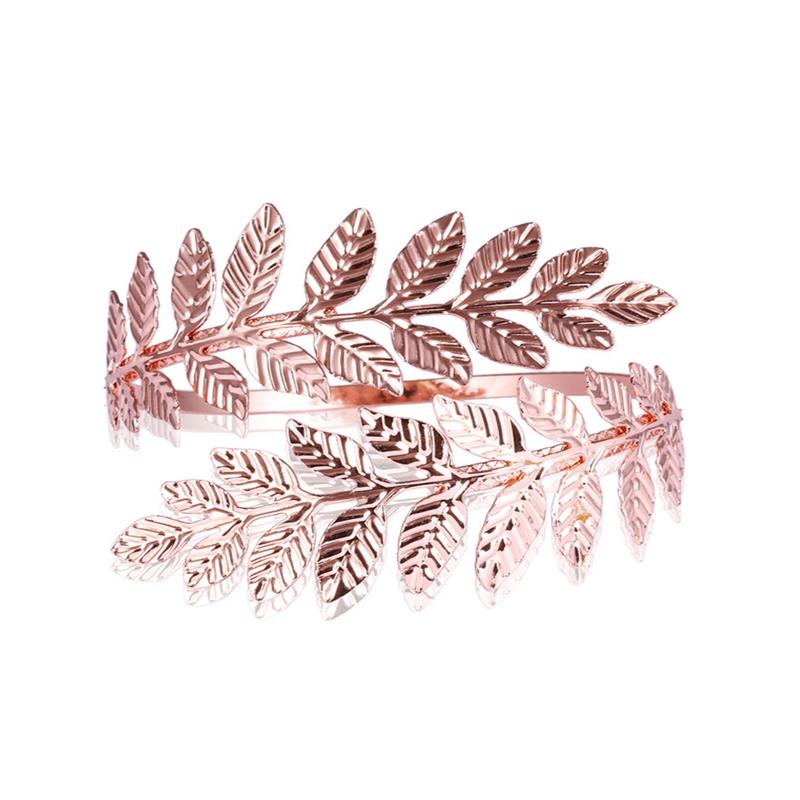 Metal Greek Roman Laurel Leaf Bracelet Armband Upper Arm Cuff Armlet