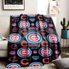 Chicago Cubs Thema Personalisierte Outdoor Flanelldecken Weich Und Geeignet Für Alle Jahreszeiten Perfekt Für Sofas Betten Und Camping