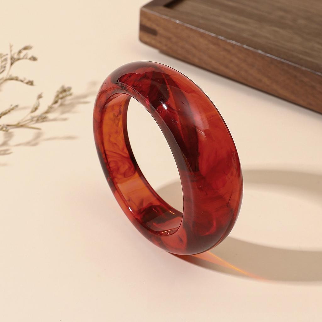 New Trend Acrylic Irregular Geometric Exaggerated Chunky Bangles for Women Resin Colorful Statement Charm Bracelet Jewelry Gifts