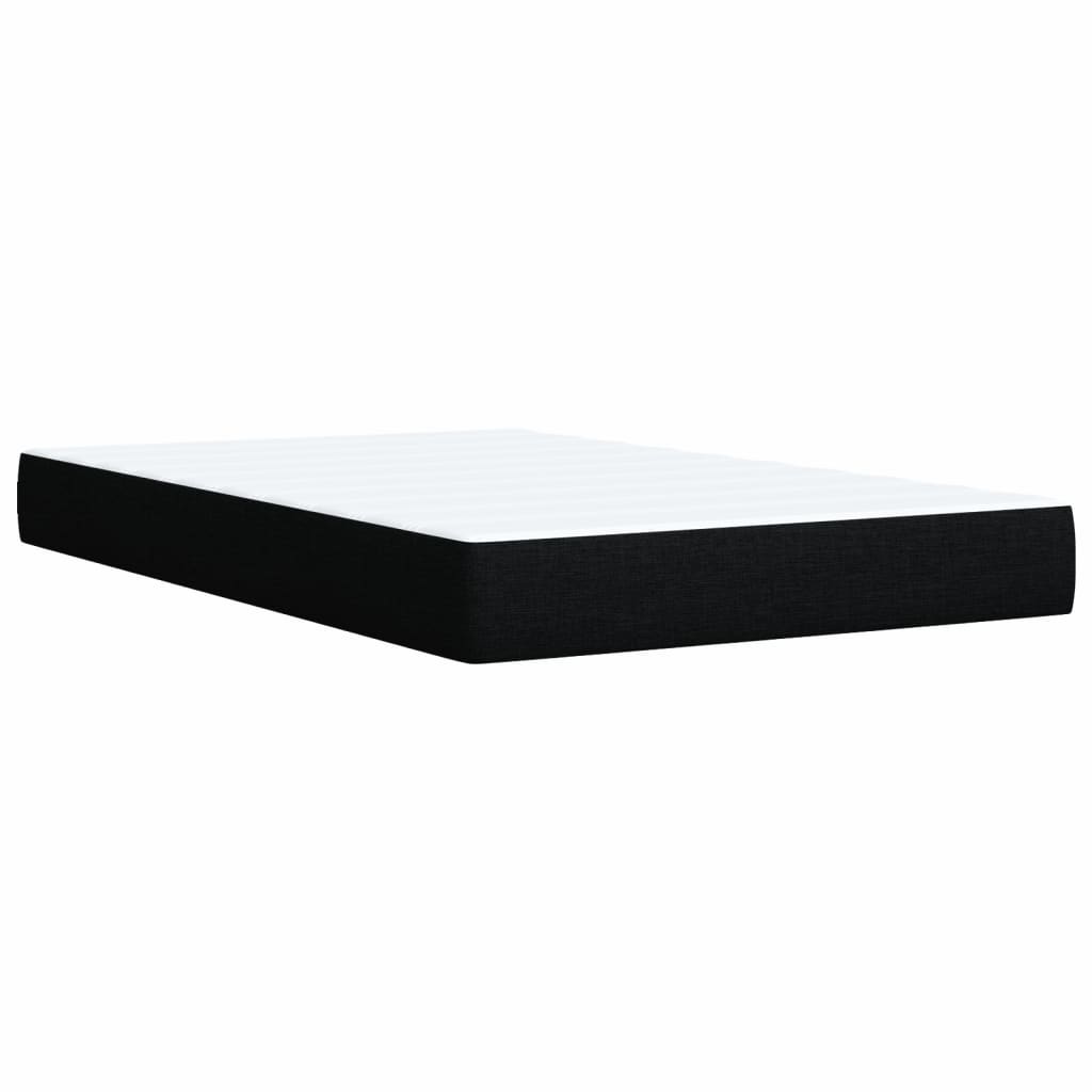 Box Spring Bed with Mattress Black 120 x 190 cm Fabric