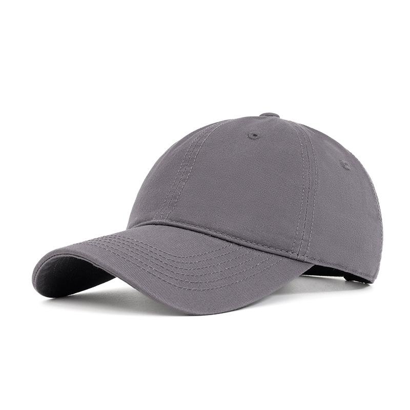 Outdoor Cotton Baseball Cap Men's Spring Summer Soft Top Big Head Cap Women Sunshade Cap
