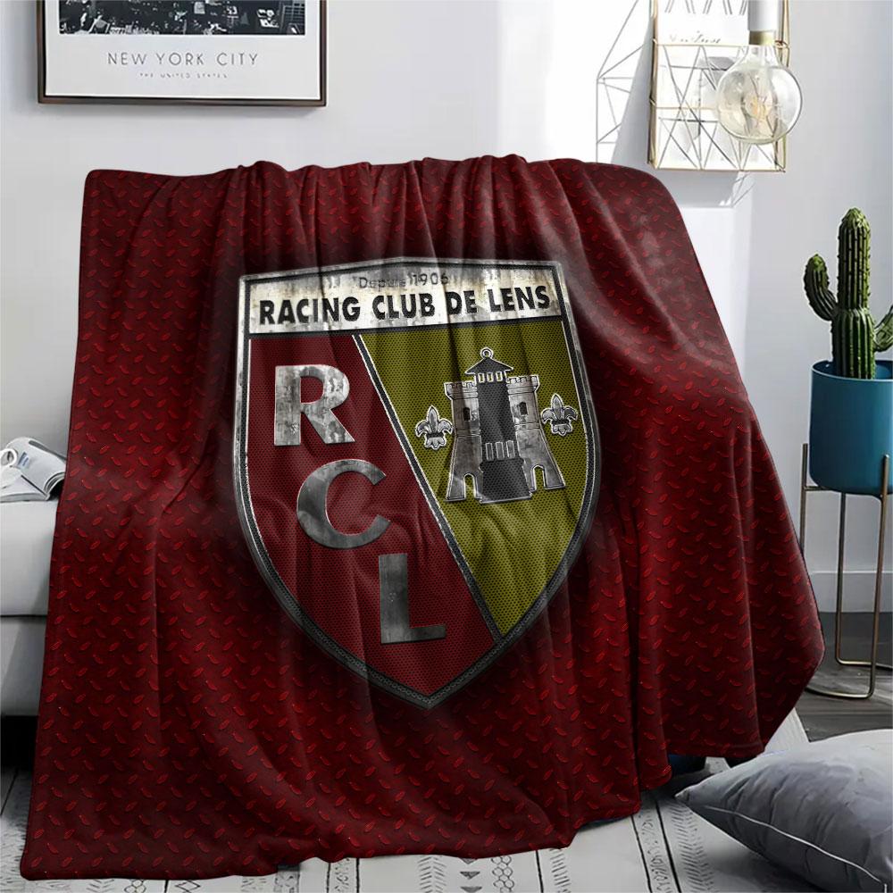 RC Lens Printed Flannel Blanket, soft throw for bedroom sofa, washable,soccer fan merchandise, great gift.