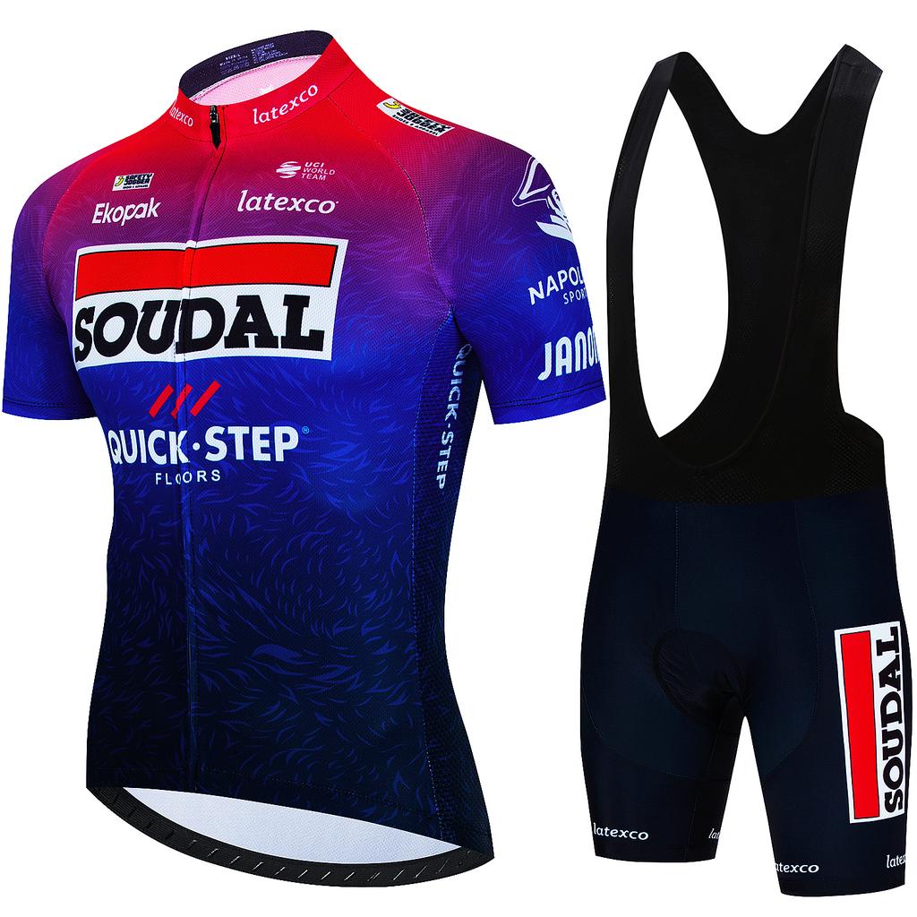 Heren Wielerkleding Set Quick Step Kleding 2026 Fietsen Kleding Zomer Fiets Jersey Fietsjas Man Lente Korte Broek Koersbroek