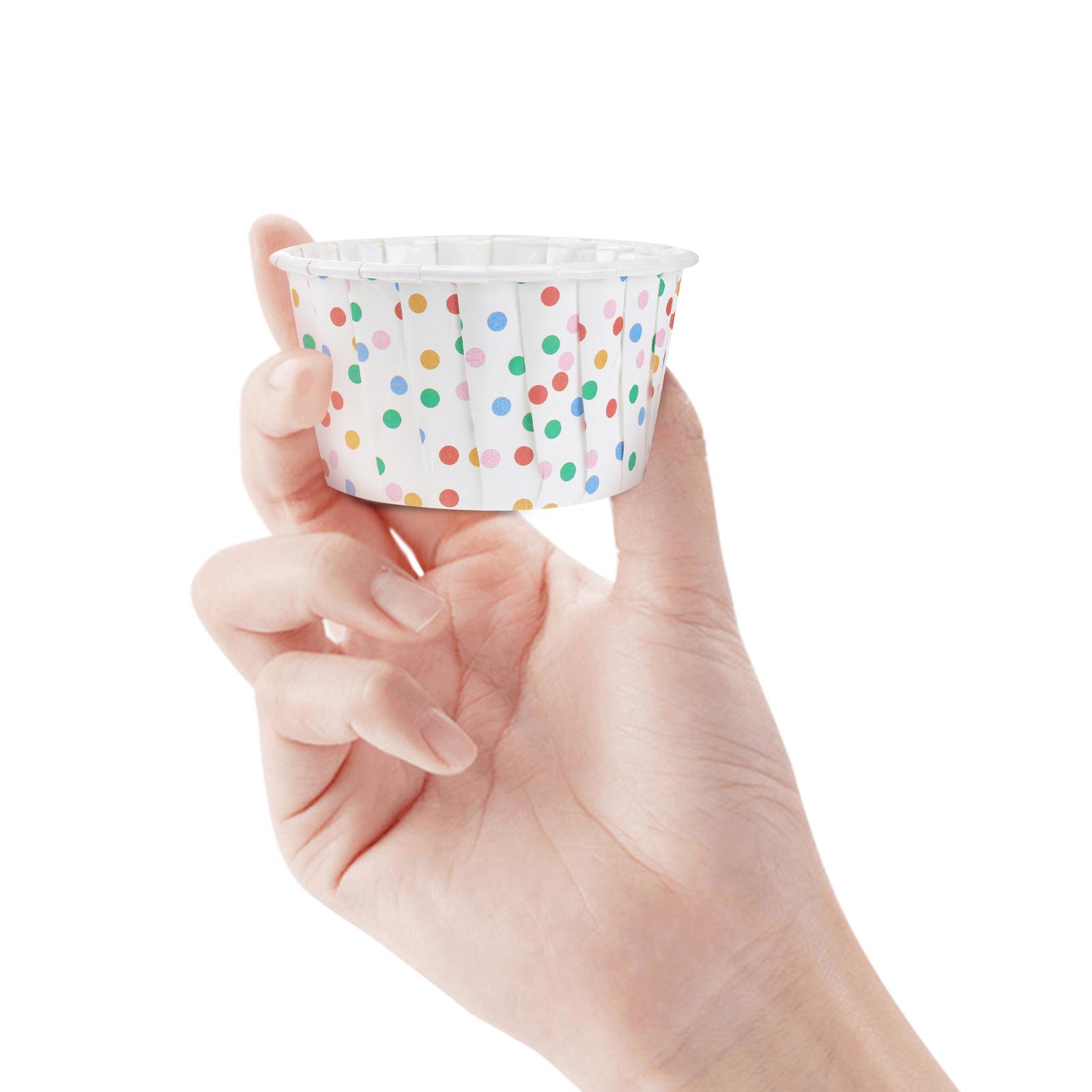 100 шт. Пластиковые стаканчики с крышкой Одноразовые миски для десертов на день рождения — фото 3