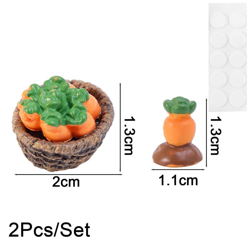 Easter Cute Rabbit Figurine Carrot Fairy Garden Potted Plant Mini DIY Ornament Garden Micro Miniature Landscape Decoration Craft