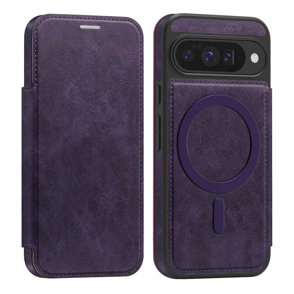 For Google Pixel 10/10 Pro Magnetic Case RFID Blocking Card Holder Leather Phone Cover