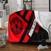 Coperta in Flanella con Stemma di Manchester, Morbido Poliestere, Design Moderno, Per Tutte le Stagioni per Campeggio, Viaggi, Regali per le Feste o Compleanni