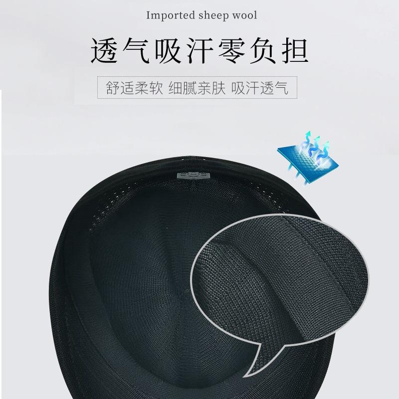 Kangaroo Wool Beret Women's Retro Fashion Forward Hat Autumn and Winter Reverse Painter Hat British Mesh Bud Hat