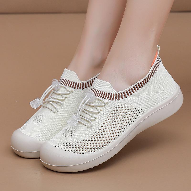 Shoes women's summer new fashionable versatile breathable women's single shoes soft sole non-slip one pedal shallow lazy shoes
