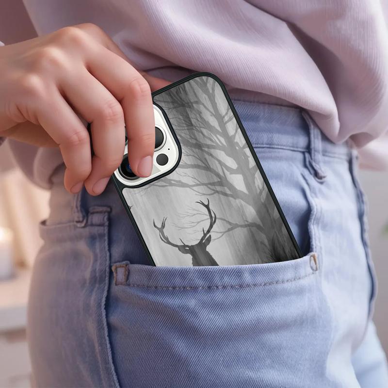 Deer Soft Phone Case For iPhone 17 Air 15 16e 14 13 Pro Max Coque 12 11 Pro Max PLUS cover