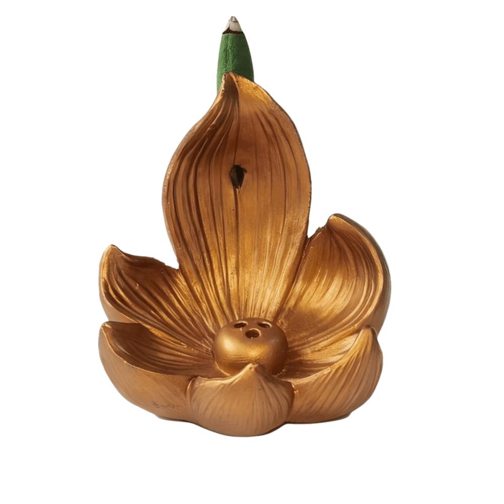 Resin Lotus Tabletop Incense Base Zen Chinese Style Lotus Incense Stick Incense Stick Burner Spa