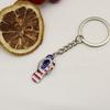 European American Independence Day Star & Flag Slipper Keychain