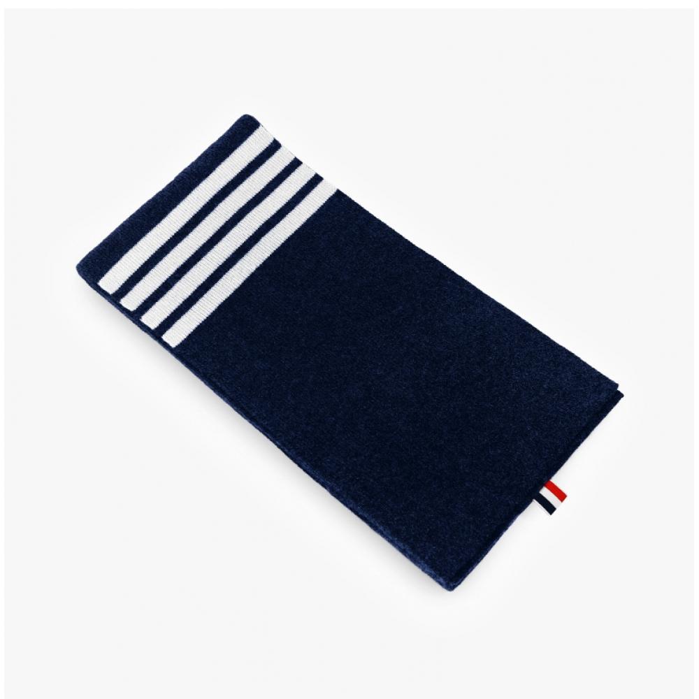 Tom Brown Mks026a 00011 415 4 Bar Stripe Three Line Tab Cashmere Muffler