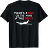Homme sur l'aile d'un avion Vintage Années 80 Citation de film T-shirt Vacances Amusant