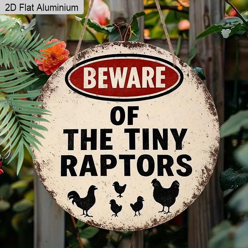 

2D Flat 1pc Warning Aluminum Decoration Plaque, Chicken Design Sign, Funny Chicken Coop Decor and Farm Decor, Backyard Decor and Country Kitchen 7.87×7.87inch
