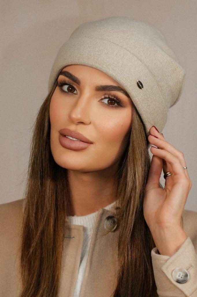 Women' Woolen Winter Hat Light Beige Cameo-Crocus