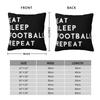 Essen Schlafen Fußball Wiederholen Kissenbezug Polyester Kissenbezug Kissen Komfort Wurfkissen Sofa Dekokissen Für Zuhause